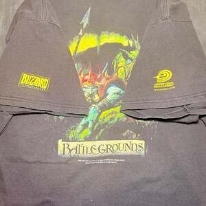 2007 World of Warcraft TCG Battlegrounds Promo Tee — Y2K Fantasy Graphic Shirt,